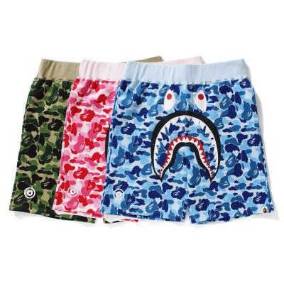 China Anti-Wrinkle Cins Summer Ruler Pants Bape Shark Camouflage Shorts Street Casual Women Teams Bape Unisex Shorts Pants for sale