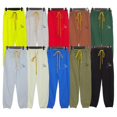 China High street waterproof drawstring RHUDE terry heavy pants FOG high-end fashion casual loose men's autumn and winter pants for sale