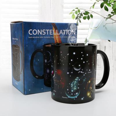 China Viable Starry Sky Mug Sublimation Ceramic Gift Heated Thermostatic Mug Coffee Mug Ceramic Mug for sale