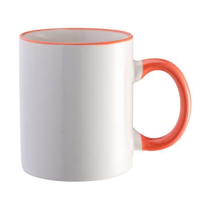 China Good Quality Empty White Sublimation Customized Ceramic 11oz Coffee Mug Viable For Sublimation for sale