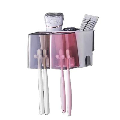 China New Type Sustainable PP+PS Material Bathroom Rack Shelf Plastic Toothbrush Holder for sale