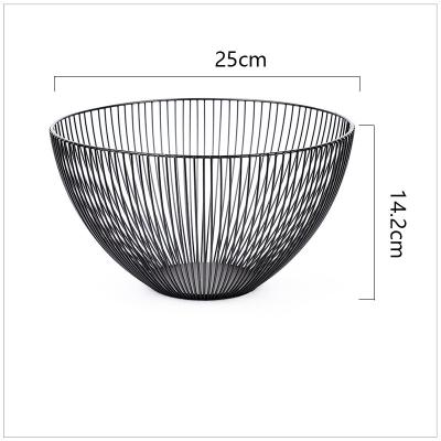 China Home Organizer Basket Hamper Metal Tray Round Metal Nordic Wholesale Decor Style for sale