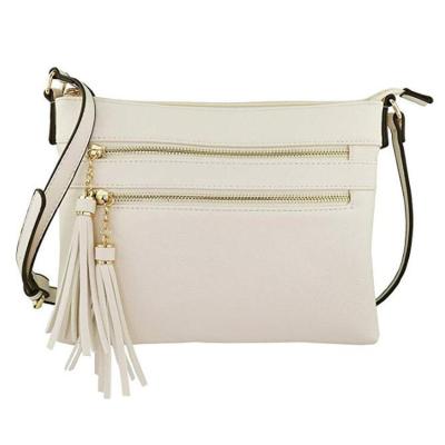 China Fashion Multi-zipper Cross - Body Purse Women Handbags Handbag With Tassel Accents Luxury for sale