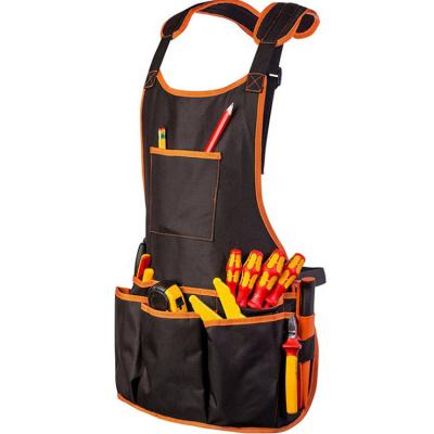 China Tool Apron Work Apron Tool Service Apron With Adjustable Waist Cross Back Straps For Women Men Garden Apron for sale