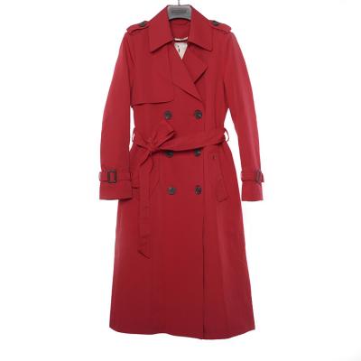 China Lady Woman Spring Autumn Thin Red Luxury Coats Reversible Luxury Coats Surround Jacket Jtfur Reversible Trench Design New for sale