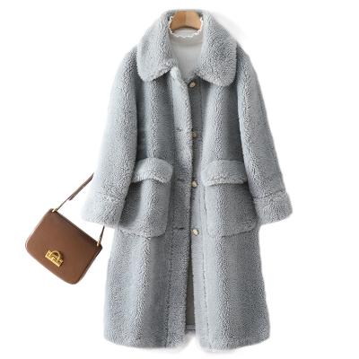 China New Fit Winter Anti-wrinkle Winter Jtfur Breasted Faux Fur Single Breasted Casual Warm Loose Teddy Coat Single Breasted Hairy Fur for sale