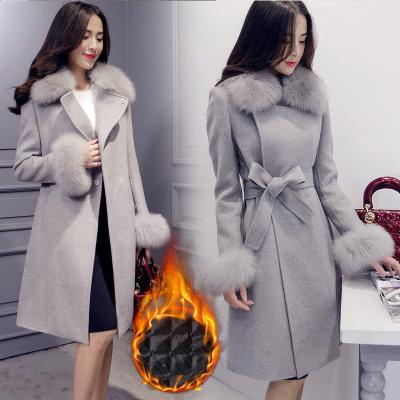 China Jtfur Stripe Reversible Reversible Ladies Shear Ditch Wool Coat Jacket Collar Wool And Cashmere Stand Collar Styles for sale