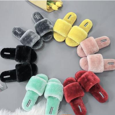 China CUSHIONING Jtfur Use Season Fancy Sandals For Girls Winter Plush Gray Sheep Skin Sandal Sheepskin Sandal Slips Shoes for sale