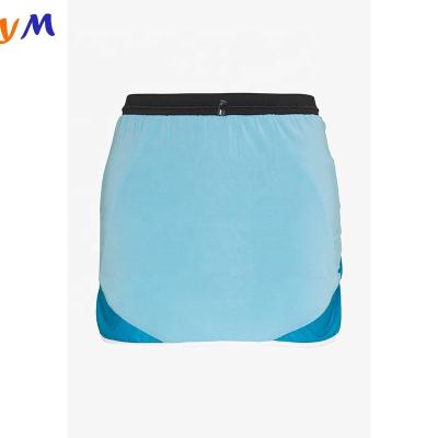 China Anti-Static Slim Fit Waist Polyester Elastane Lacer Elastic Design Adjustable Women Sports Skirts For Running And Hiking With Shorts for sale