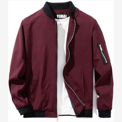 China OEM ODM Logo Color Color Slim Fit Lightweight Bomber Jacket Breathable Sportswear Men's Casual College Jackets Custom for sale