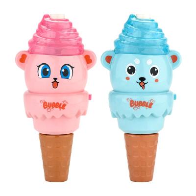 China Ice Form Songrebo Children's Ice Cream Bubble Machine Amusement Light Music Electric Ice Cream Bubble Toy for sale