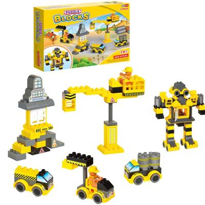 China Songrebo Engineering Robot Scene of Imagination and Creativity Building Block Early Assembling Building Blocks Children Education Toys for sale