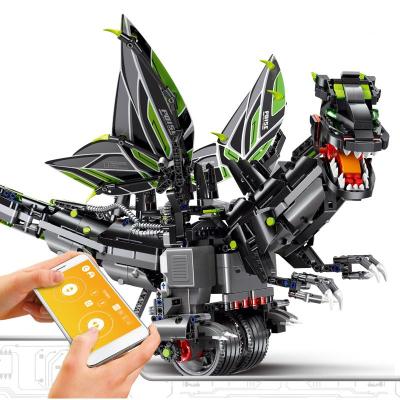 China Construction Toy Songrebo APP Legoing Puzzle Dinosaur Model Sets Remote Intelligent Intelligent Toys for sale