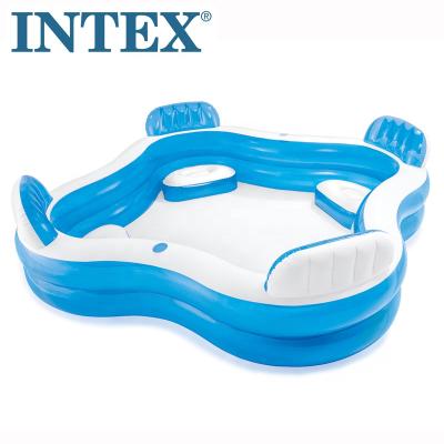 China PVC intex 56475 inflatable plastic swimming water pool for kids swim enter family lounge pool for sale