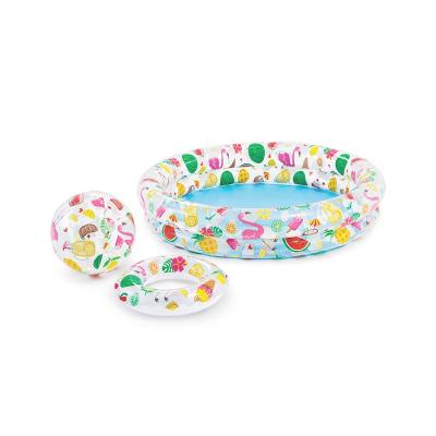 China PVC INTEX 59460 with swim ring and beach ball set JUST SO FRUITY small inflatable swimming POOLS SET baby pool for sale