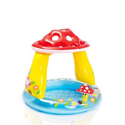 China Economical Intex 57114 MUSHROOM BABY POOL baby pool with built-in shade mushroom inflatable children's pool for sale