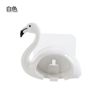 China Professional Customized Magic Adhesive Hook Stocked Flamingo Toothbrush Stick Wall S+P for sale