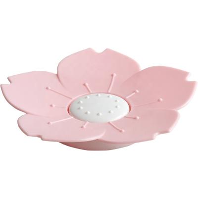 China Hot Sale Traditional Flower Shape Soap Holder With Drain Bathroom Soap Holder Drain Soap Dish Bathroom Holder S for sale