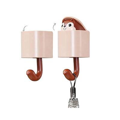 China Creative Viable Squirrel Wall Mounted Hook For Kid's Living Room Bedroom Bathroom Multifunctional Wall Hook S for sale