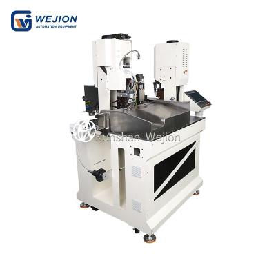 China WJ3129 Automatic Wire Machine Cable Joint Stripping Crimping Plug / Waterproof Automatic Terminal Block Inserting Machine for sale