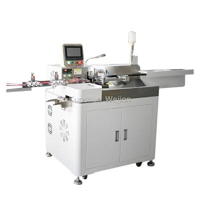 China WJ4515 Fully Automatic Five Wire Crimping Single Head Wire Cutter Stripping Twisting Machine Single Wire Dip Tin Head Terminal Machine for sale