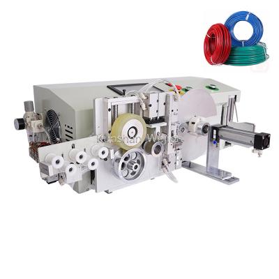 China WJ4013 Cable Tubing Length Meter and Automatic WINDING Winder and Soft Pipe Cutting Winding Binding Machine for sale