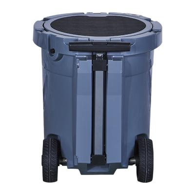 China 7.5G Waterproof Guaranteed Quality Price Suitable Beer Ice Bucket With Stand Cooler Cart Round Barrel Beverage Cooler With Wheel for sale