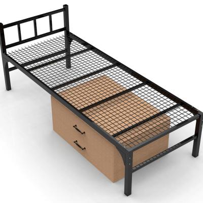 China High quality JZD metal beds design metal bed single modern steel single bed metal tube bed for sale for sale