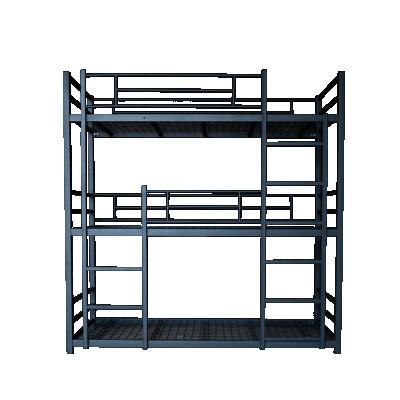 China Contemporary Police Dorm Prison 3 Person Bunk Bed Cheap Hostel Hotel Adult Triple Beds for sale