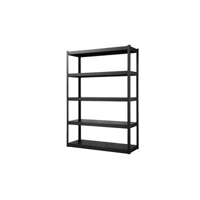 China Light Duty House Rack 5 Tier Iron Storage Rack Metal Shelves For Office Supplies for sale