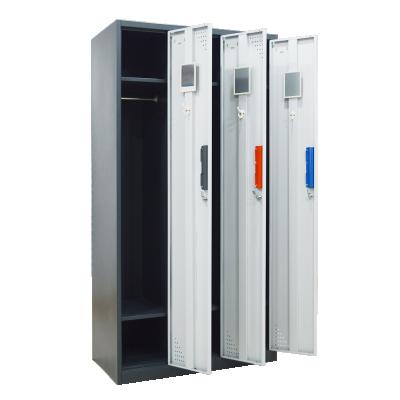 China 2 Door Modern Clothing Locker Wardrobe Metal Cabinet Locker Steel Storage Cabinet For Cloakroom for sale