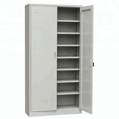 China Universal Office Glass Steel File Storage Locker Cabinet Metal Double Doors Sliding Door Steel Filing Cabinet for sale