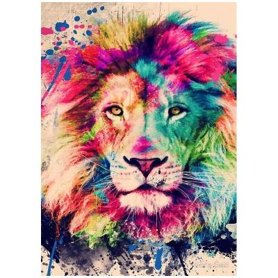 China New Classic/Postmodern Lion Painting 5d Diy Diamond Painting Kits For Adults Diamond Painting Kit Full Diamond With Chinese Canvas Kit for sale