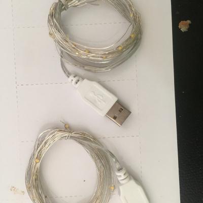 China USB interface treasure copper wire light string light bulb colorful filling 22 star small small decorative light string for sale