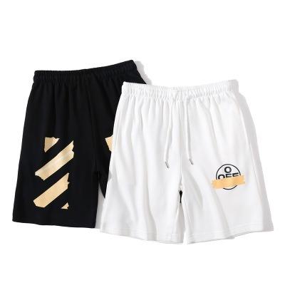 China Yellow Cotton Arrow Summer IHJ3812 Printing Beach Shorts Mens Breathable Sweat Shorts for sale