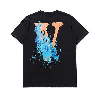 China IHNN04 QUICK DRY New Hip Hop Splashing Ink V Sleeve Couples Loose Short T-Shirt for sale