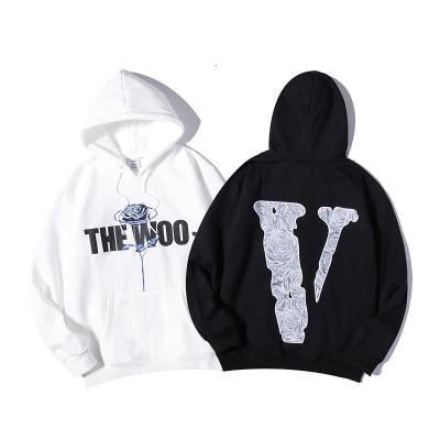 China High quality hoodies IHJ5822 breathable 2021 autumn and winter new pink print hoodie man his materials dark hoodie for sale