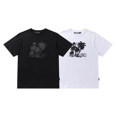 China Coconut WD7212 Men's Streetwear Printing Loose Breathable Short Sleeve T-shirt Women's Loose Shirts for sale