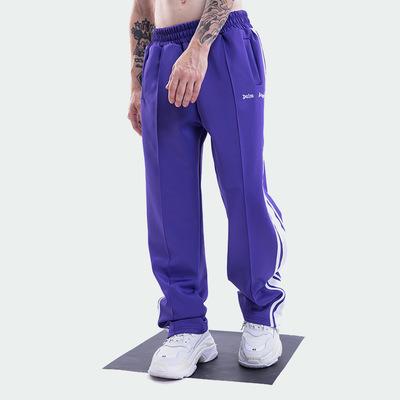 China Men's Breathable Purple Joggers IHK4 Color Stripes Sweatpants Side Pants For Men's Pants And Trousers Wholesale for sale