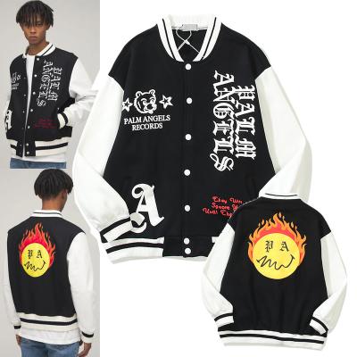 China 2021 Autumn Jacket IHJ5973 Men's Jackets Fashion Causal Breathable Contrast Printing Baseball Black And White Jacket Men for sale