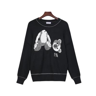 China IHJ6672 Autumn and winter men's fashion sweater cartoon bear breathable sweater knitted unisex sweater for sale