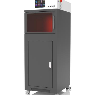 China High Accuracy Workpiece EN Resin 300*300*300mm SLA 3D Printer With Processing Box And Free 50kgs Resin for sale