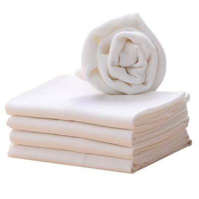 China Anti Spell Pill Stock White PFD RFD Semi Bleached Double Gauze Muslin Fabric For Baby for sale