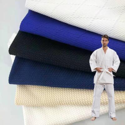 China Tear-Resistant Cotton 450 Gsm Jacquard Pearl Weave Kimono Gi Judo Uniform Fabric for sale