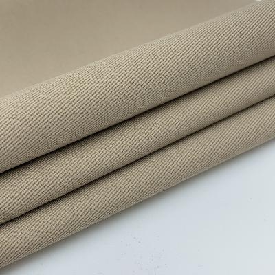 China Blackout Solid Color Khaki Olive Beige Twill Pants 100% Cotton Fabric For Workwear Uniform for sale