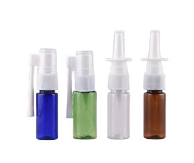 China Recyclable Shoulder 15ml Elephant Nose Spray Bottle Plastic Transparent Flat Direct Spray Fine Mist for sale