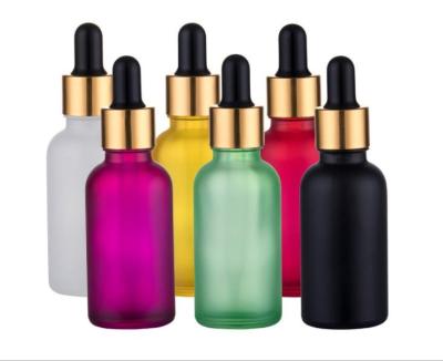 China 1oz 30ml Recyclable Colorful Essential Oil Sub Bottle, Dropper Glass Perfume Bottle for sale