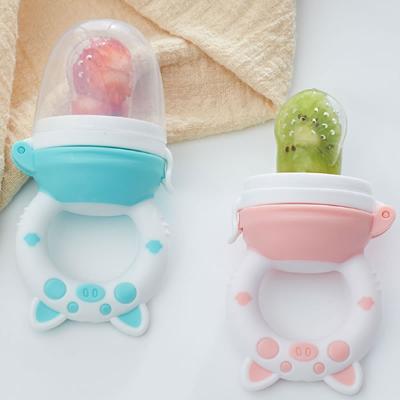 China Food Grade Bpa Free Silicone Pork Shaped Baby Pacifier Fruit Feeder Baby Feeder Pacifier for sale