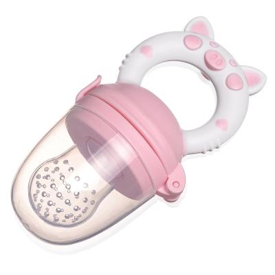 China BPA Free Cartoon Cute Baby Fruit Pacifier Silicone Baby Soothing Feeder for sale