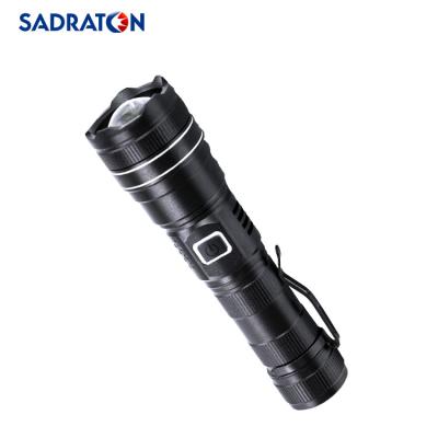 China Power Bank SADRATOM Function Powerful Military Last Shot Tactical Led Torch Light 3000 Lumen Zoom 26650 Telescopic Flashlight Rechargeable for sale